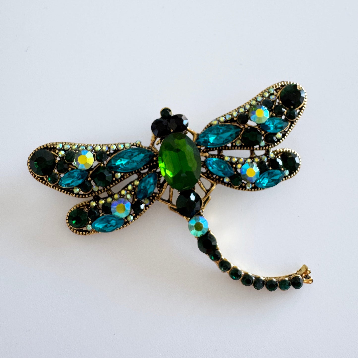 Dragonfly Brooch - Green