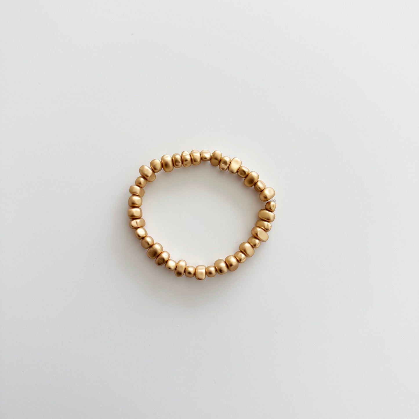 Matte Gold Plated Nugget Bracelet