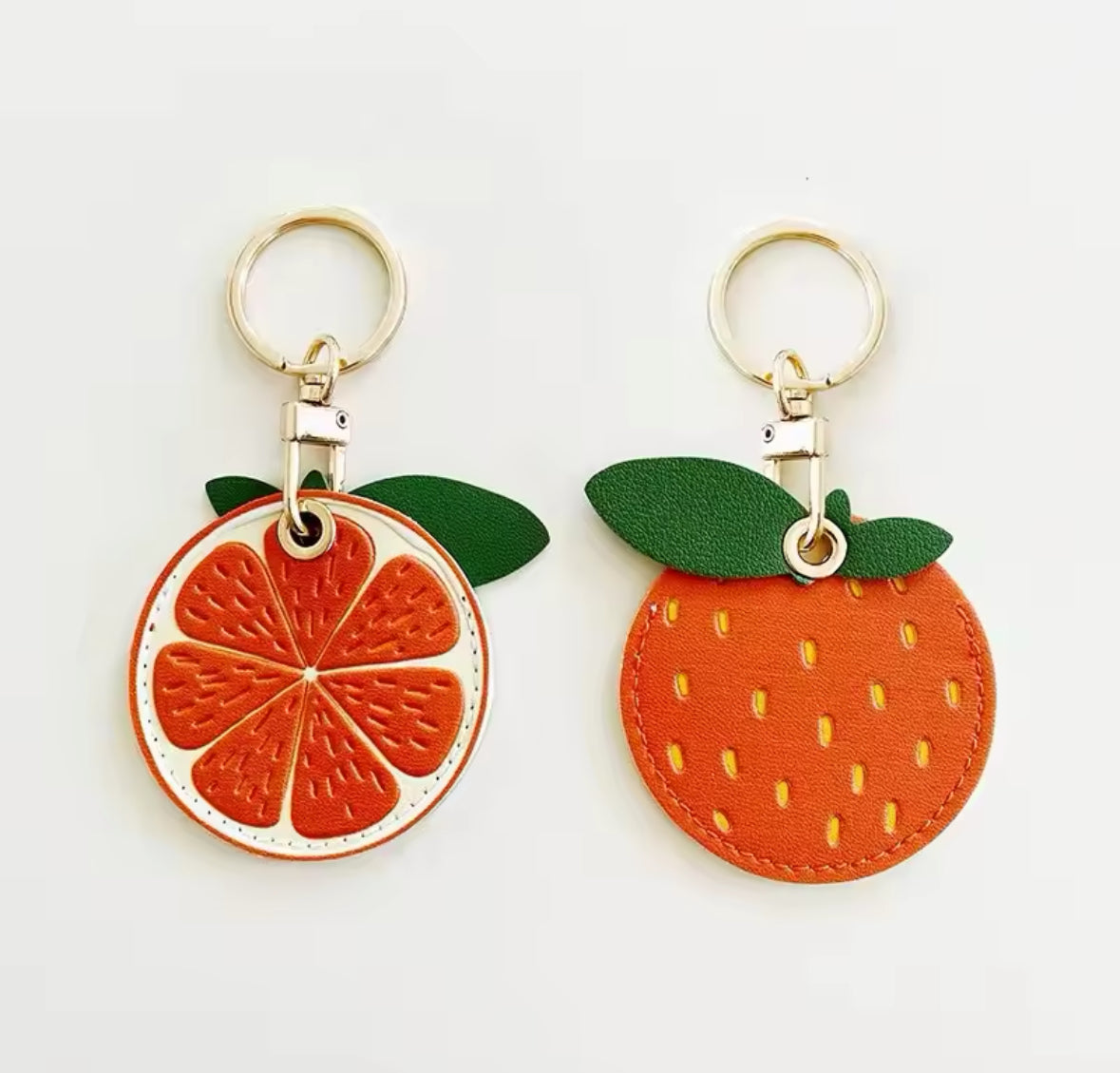 Grapefruit Key Chain / Apple Airtag Cover